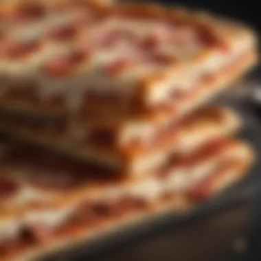 Stackable Feature of Pizza Slice Container Close-up of pizza slice container showing stackable feature