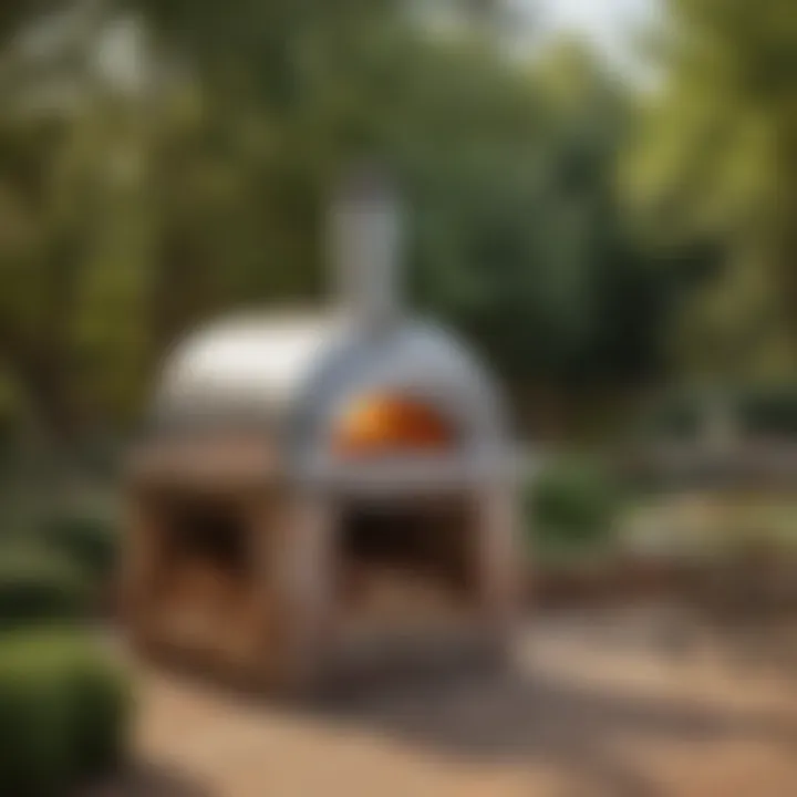 Compact and sleek outdoor pizza oven