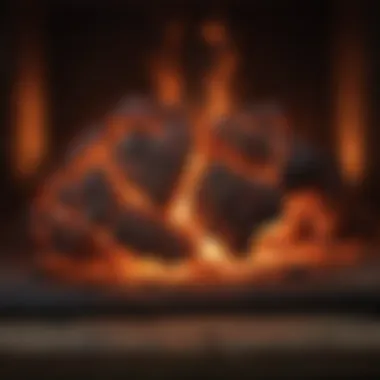 The Heart of the Oven: Glowing Embers and Heat A close-up of glowing embers within a woodfired oven