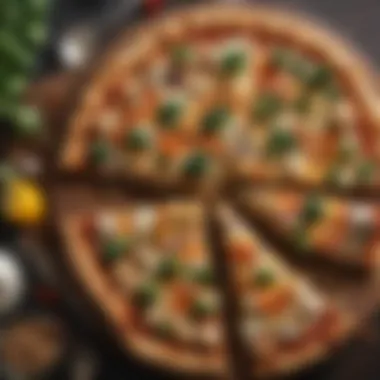 Cauliflower Pizza Delight A beautifully arranged plate of cooked cauliflower pizza topped with fresh ingredients