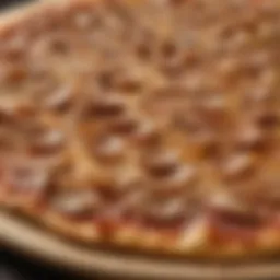 Close-up of an 11-inch pizza peel with a wooden texture