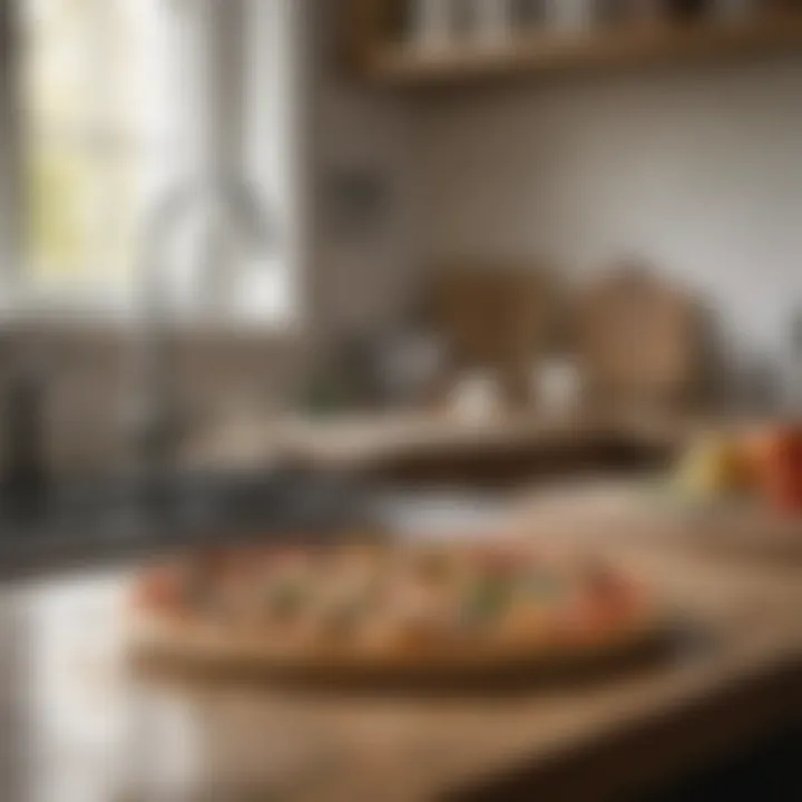 A well-maintained pizza peel resting on a kitchen counter
