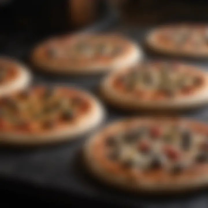 An array of pizza stones in various sizes arranged artistically