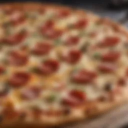 Close-up of a high-quality pizza stone showcasing its texture and finish
