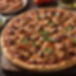 A perfectly baked barbecue chicken pizza with vibrant toppings.