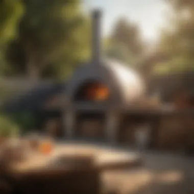 Strategic Location for Your Wood Fired Oven A strategically chosen location for a wood fired oven in a backyard