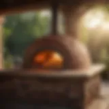 A beautifully crafted brick pizza oven showcasing artisanal design