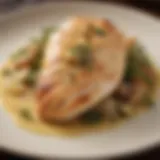 Succulent chicken breast in tangy lemon sauce