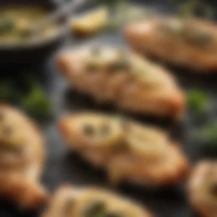 Zesty capers enhancing the flavors of Chicken Piccata