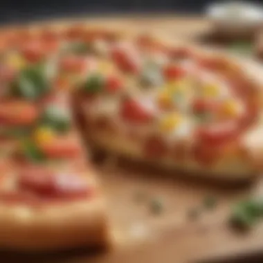 Fresh Ingredients of CPK Hawaiian Pizza A close-up view highlighting the fresh ingredients of CPK Hawaiian Pizza.