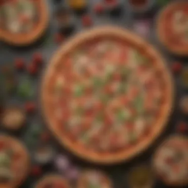 A variety of toppings beautifully displayed for pizza customization
