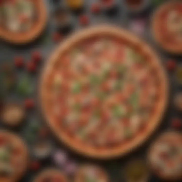 A variety of toppings beautifully displayed for pizza customization