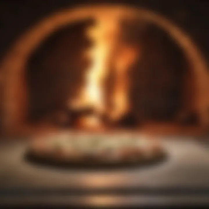 Artisanal gluten-free pizza crust being baked in a brick oven