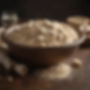 Premium Flour Blend Gluten-free flour blend in a rustic ceramic bowl