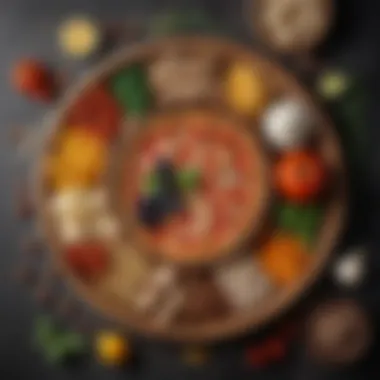 Organic Ingredients Selection Freshly harvested organic ingredients in a wooden bowl