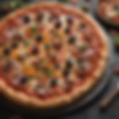 Deliciously Crafted Gluten-Free Pizza Finished gluten-free pizza with vibrant toppings