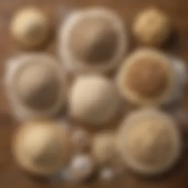 Diverse Gluten-Free Flour Options Assortment of gluten-free flours used for pizza dough