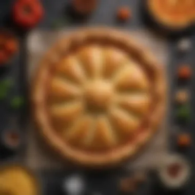 Crescent rolls laid out for pizza base