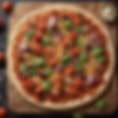Visually Appealing Flatbread Pizza Finished flatbread pizza with vibrant colors