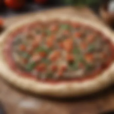 Perfectly Baked Flatbread Base A richly textured flatbread base ready for toppings
