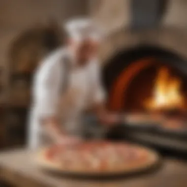 The Art of Neapolitan Pizza Making Crafting traditional Neapolitan pizza in wood-fired oven
