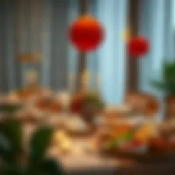 Elegant table setting with food-inspired decor