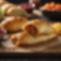 A variety of crescent roll hot pockets filled with gourmet ingredients