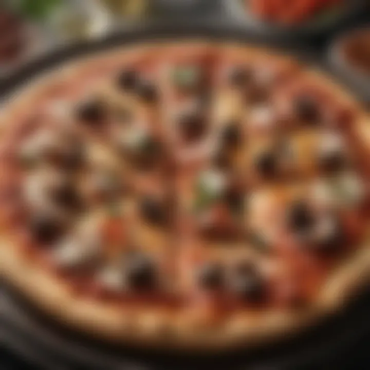 Deliciously cooked pizza featuring fresh toppings