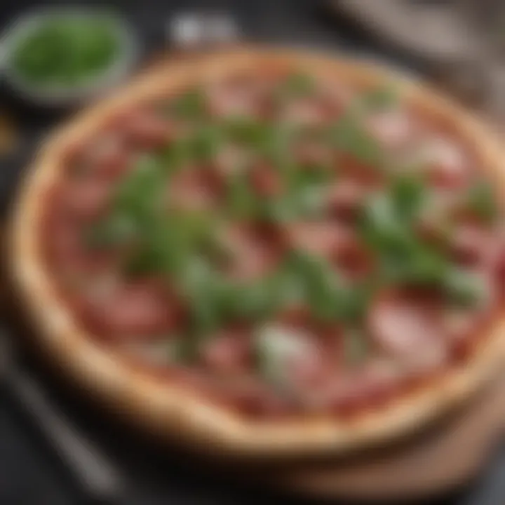 Exquisite Beef Carpaccio Pizza with Arugula Salad