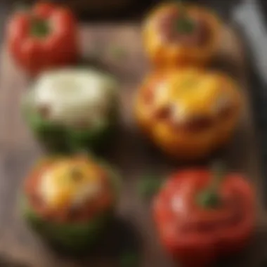 Stuffed Peppers with a Pepperoni Twist Savory pepperoni and cheese stuffed peppers