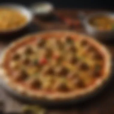 Crafting Your Own Curry Pizza at Home Home-cooked curry pizza ready to be served