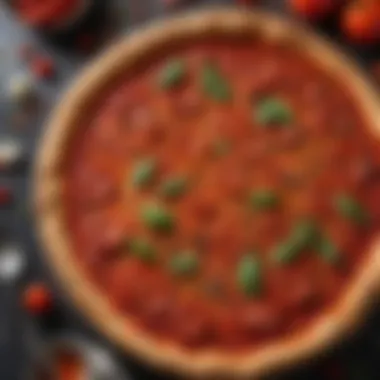 Decadent Gluten-Free Pizza Crust with Rich Tomato Sauce