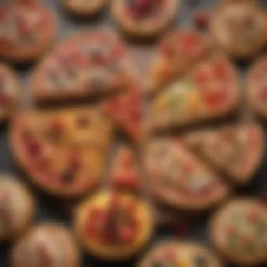 A Tempting Selection of Dessert Pizzas An array of delectable dessert pizzas showcasing a variety of toppings