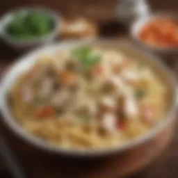 Delicious Chicken Alfredo Pasta Bowl