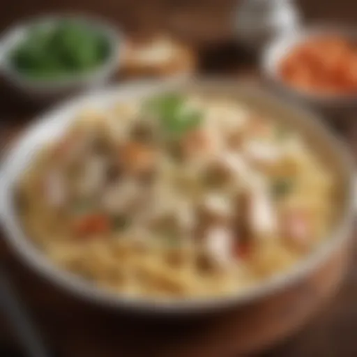 Delicious Chicken Alfredo Pasta Bowl