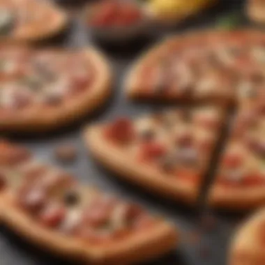 Gastronomic Delight: Assorted Massy Pizza Slices A tantalizing spread of assorted massy pizza slices