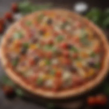 Colorful and Fresh Garden Veggies Pizza Fresh garden veggies on a pizza