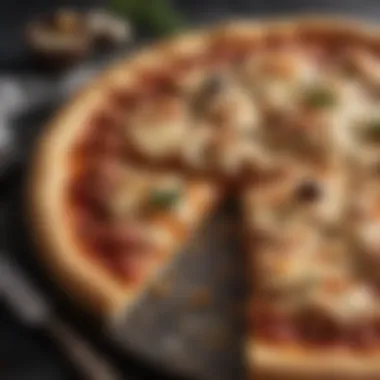 Gourmet Pizza Topped with Parmesan Shavings Exquisite pizza with Parmesan shavings
