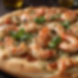 Gourmet Shrimp Pizza with Herb-infused Olive Oil Drizzle