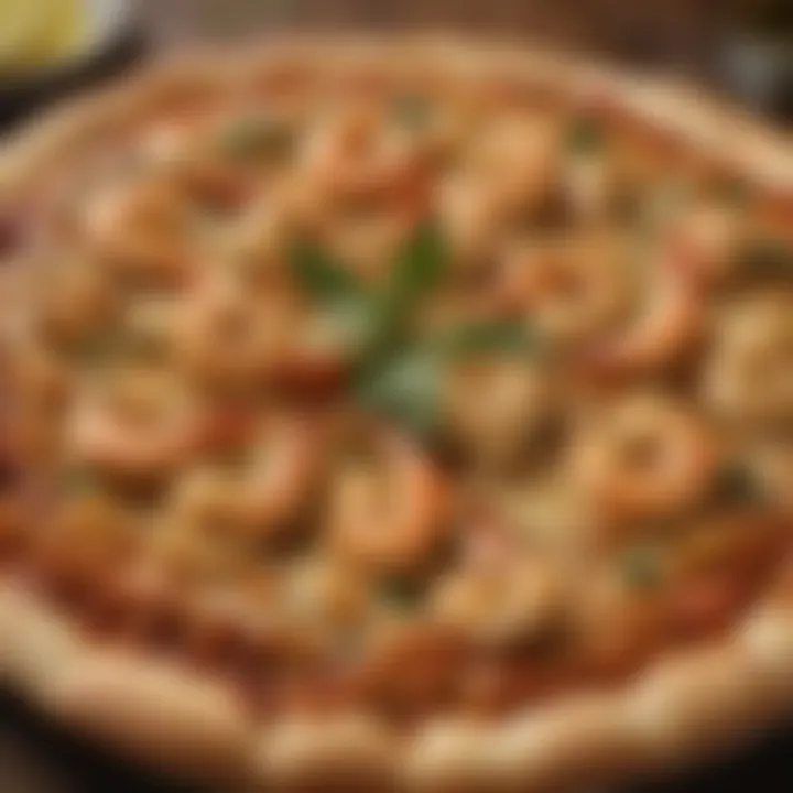 Artisanal Shrimp Pizza with Roasted Garlic and Lemon Zest