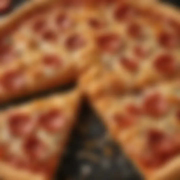 Close-up of a crispy St. Louis pizza crust with a hint of cheese