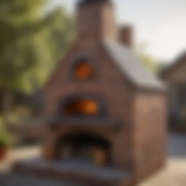 Detailed installation of a brick pizza oven