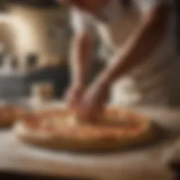 Artisanal Pizza Dough being Kneaded