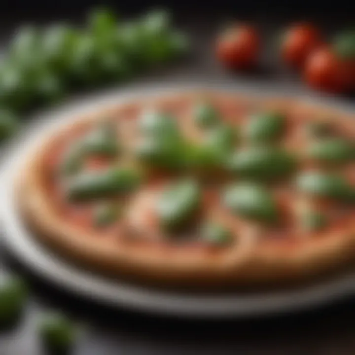 Fresh Basil Leaves Garnishing Di Fara Pizza