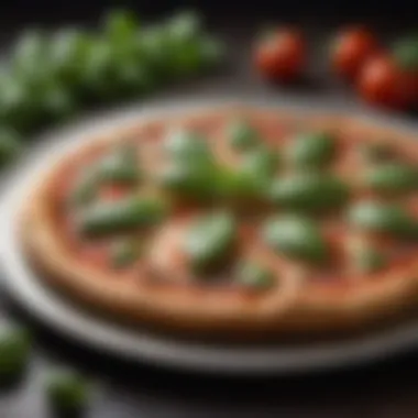 Finest Basil Garnishing Fresh Basil Leaves Garnishing Di Fara Pizza