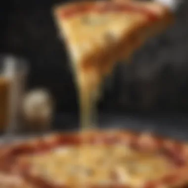Irresistible Cheese Melting Melting Cheese on Di Fara Pizza Slice