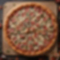 Domino's Pizza Box with Freshly Baked Pizza