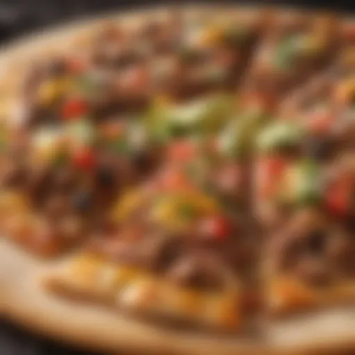 Delicious Taco Pizza Close-Up