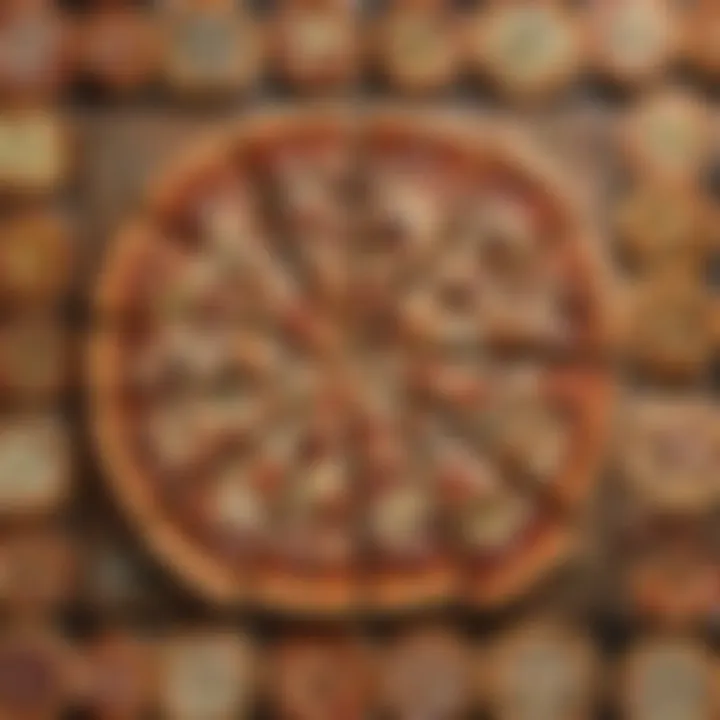 An inviting spread of various Domino's pizzas including the X-Large variant