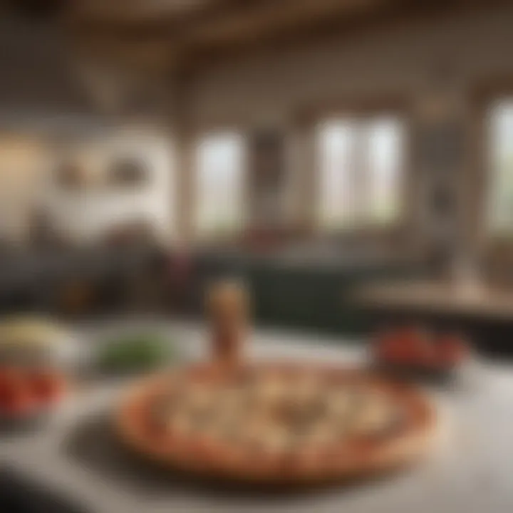 A cozy kitchen environment featuring Donatos Pizza being enjoyed, representing convenience and comfort